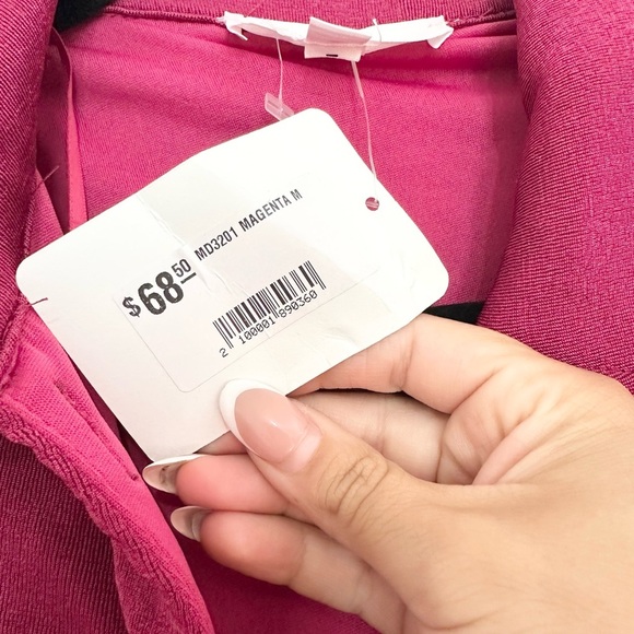 Mable SABINE COLLARED BODYCON MIDI DRESS medium gold accent collared magenta - Picture 4 of 6